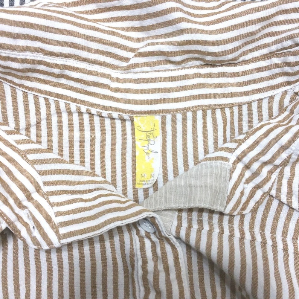 *SOLD* Free People Medium Stripe Button Down Shirt - Picture 5 of 5